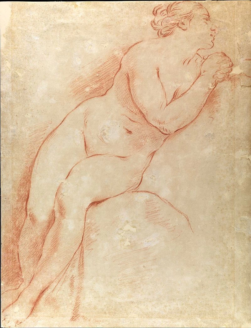 Disegno - Studio di nudo femminile, Museo Nacional de San Carlos